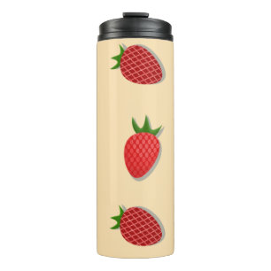 Termo Patrón de fresa para buenas vibraciones en verano