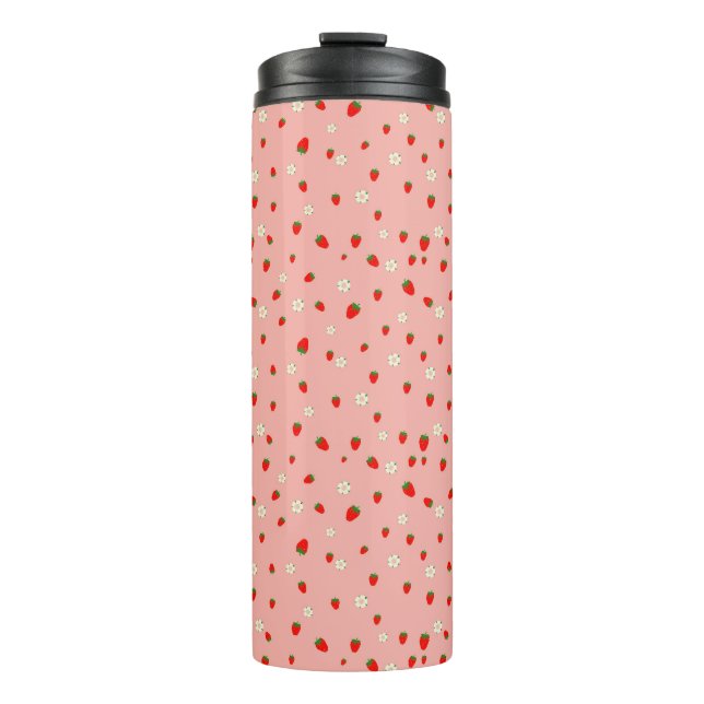 Termo Patrón de Fresas y Flores (Anverso)