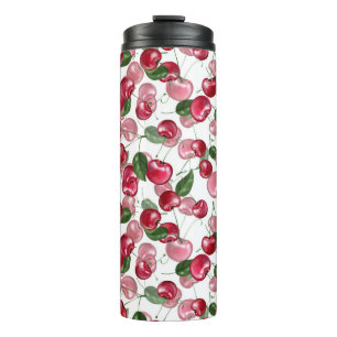 Termo Patrón de fruta de cerezo