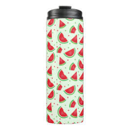 Termo Patrón de fruta de la sandía Melón Verano Luz Verd