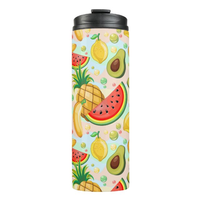 Termo Patrón de frutas de verano fresco (Anverso)