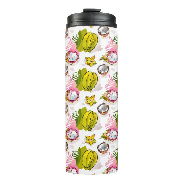 Termo Patrón de frutas texturadas de mano libre (Anverso)