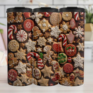 Termo Patrón de galletas de Navidad surtidas
