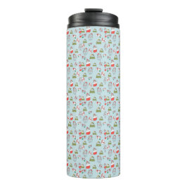 Termo Patrón de gatos de Navidad lindos – Diseño festivo