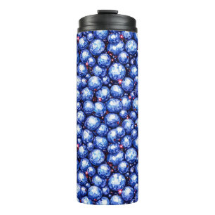 Termo Patrón de gemas azules brillantes