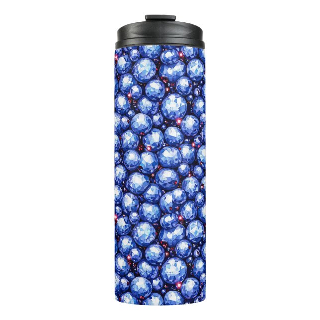 Termo Patrón de gemas azules brillantes (Anverso)