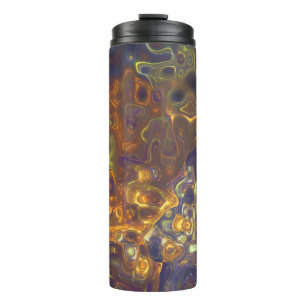 Termo Patrón de Gemstone amarillo morado del Tumbler tér
