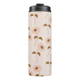 Termo Patrón de girasol hippie y retro y 2.000 color bei