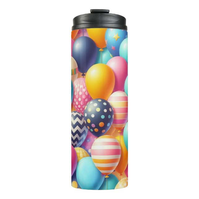 Termo Patrón de globos coloridos (Anverso)