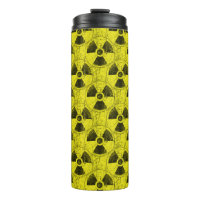 Patrón de Grunge de Hazmat con radiación amarilla 