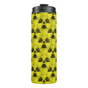 Termo Patrón de Grunge de Hazmat con radiación amarilla