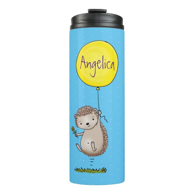 Termo Patrón de hedgehog y personalizado de globos (Anverso)