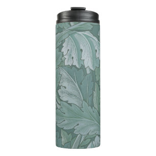 Termo Patrón de hoja de acanto azul turquesa de William 