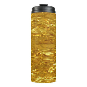 Termo Patrón de hoja de oro PURA + tu texto / foto