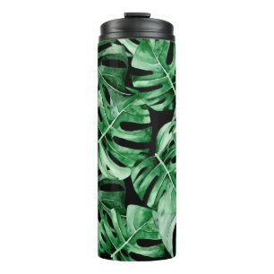 Termo Patrón de hojas de monstera