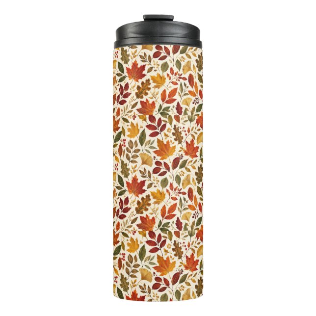 Termo Patrón de hojas de otoño (Anverso)