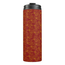 patrón de hojas de otoño amarillas en marrón