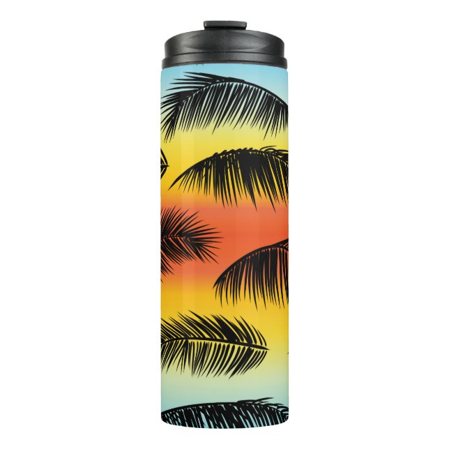 Termo Patrón de hojas de palma tropicales (Anverso)