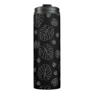 Termo Patrón de hojas tropicales
