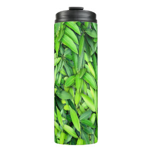 Termo Patrón de hojas verdes frondosas - Naturaleza Botá