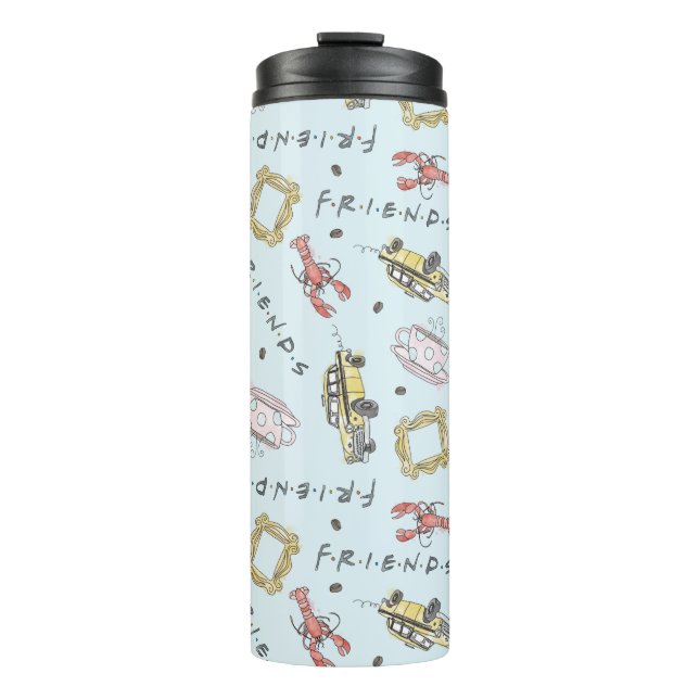 Termo Patrón de iconos de acuarela FRIENDS™ (Anverso)