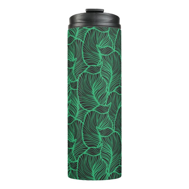 Termo patrón de ilustracion de hojas verdes (Anverso)