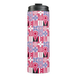 Termo patrón de impresión geométrica retro