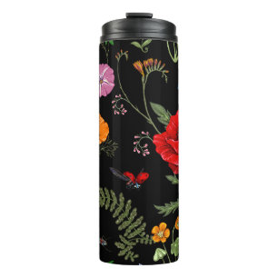 Termo Patrón de infiltración de verano. Maleta botáni