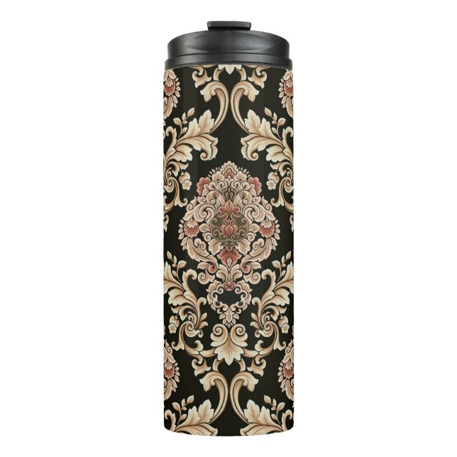 Termo patrón de jacquard de damasco clásico con abstract (Anverso)
