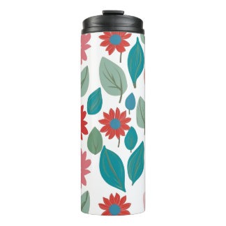 Termo Patrón de jardín floral estilizado