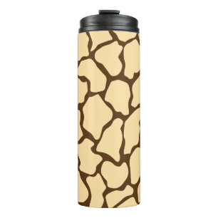 Termo Patrón de jirafa marrón – Estampado minimalista de