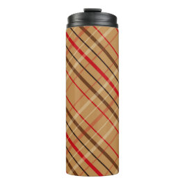 TERMO PATRÓN DE LA JUGADA DE VACACIONES MARRÓN Y ROJO