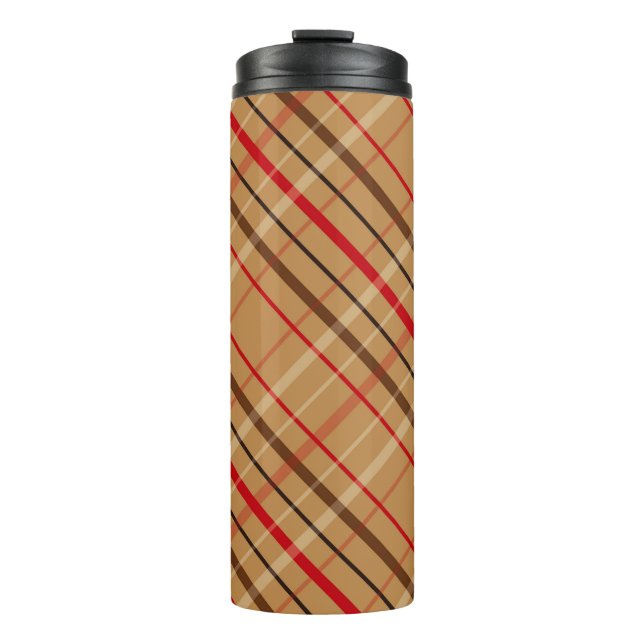 TERMO PATRÓN DE LA JUGADA DE VACACIONES MARRÓN Y ROJO (Anverso)