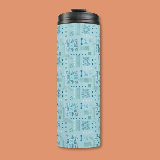 Termo Patrón de la tarjeta de circuitos azul y Verde azu (Subido por el creador)