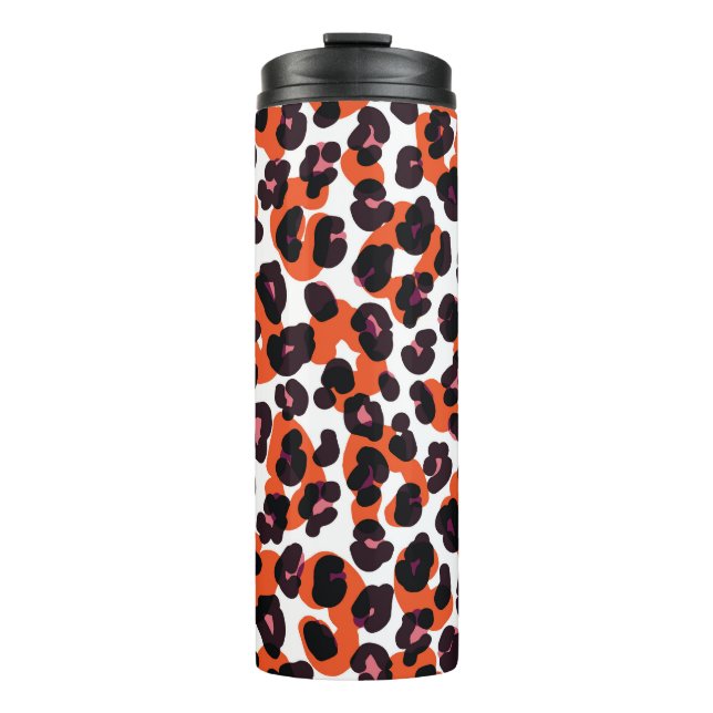 Termo Patrón de leopardo colorido: Diseño sin foco. (Anverso)