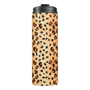 Termo Patrón de leopardo de las acuarelas dibujado a man