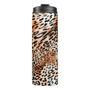 Termo Patrón de leopardo sin foco, huella animal african