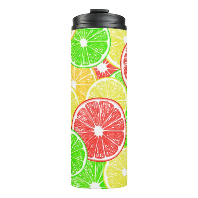 Termo Patrón de limón, naranja, toronja y lima (Anverso)