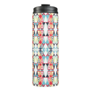 Termo Patrón de línea tribal geométrica abstracta