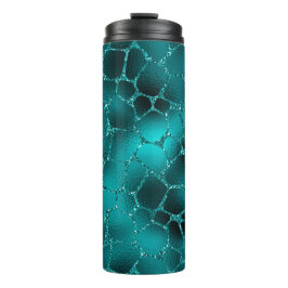 Termo Patrón de manchas de jirafa con brillo glam ombre 