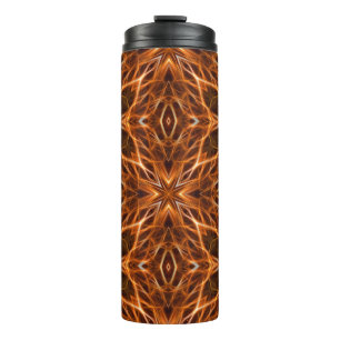 Termo Patrón de Mandala de Kaleidoscope Marrón
