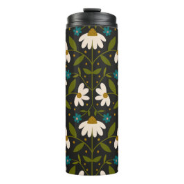 Termo Patrón de margarita blanca