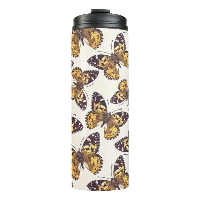 Termo Patrón de mariposa de dama pintada (Anverso)