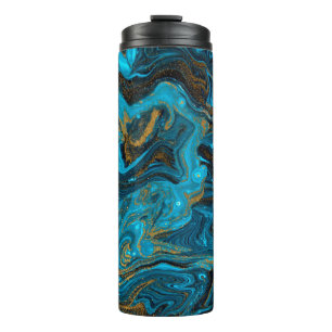 Termo Patrón de mármoles azules y dorados. Liquidación d
