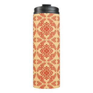 Termo Patrón de medallón japonés, Naranja pastel