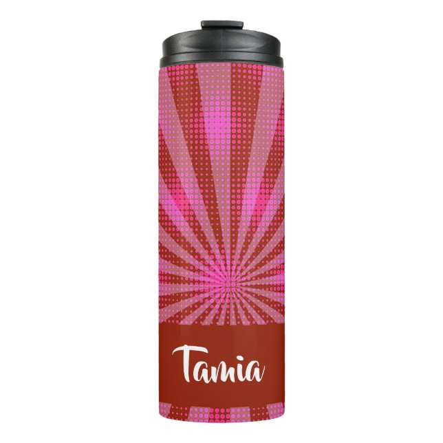 Termo Patrón de medio tono rosado (Anverso)