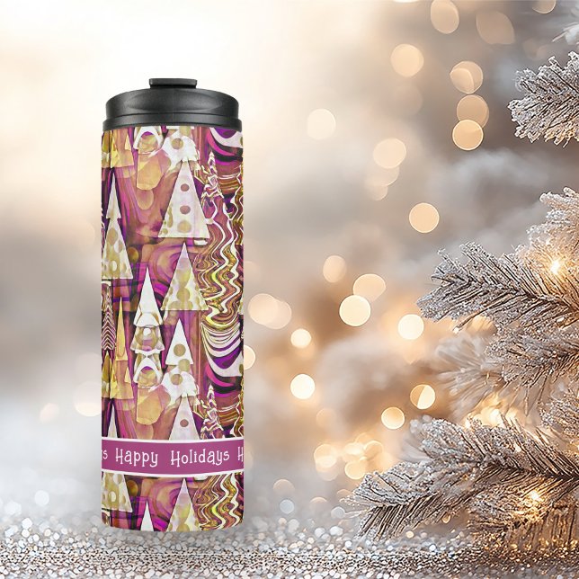 Termo Patrón de merry de Navidades de oro magenta#25 ID1 (Subido por el creador)