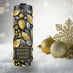 Termo Patrón de merry de Navidades de oro negro#22 ID100