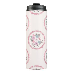 Termo Patrón de mochila vintage en flores pequeñas. Mill