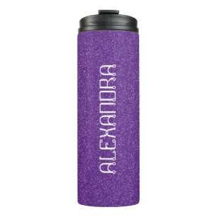 Termo Patrón de Moda de Purpurina púrpura personalizado